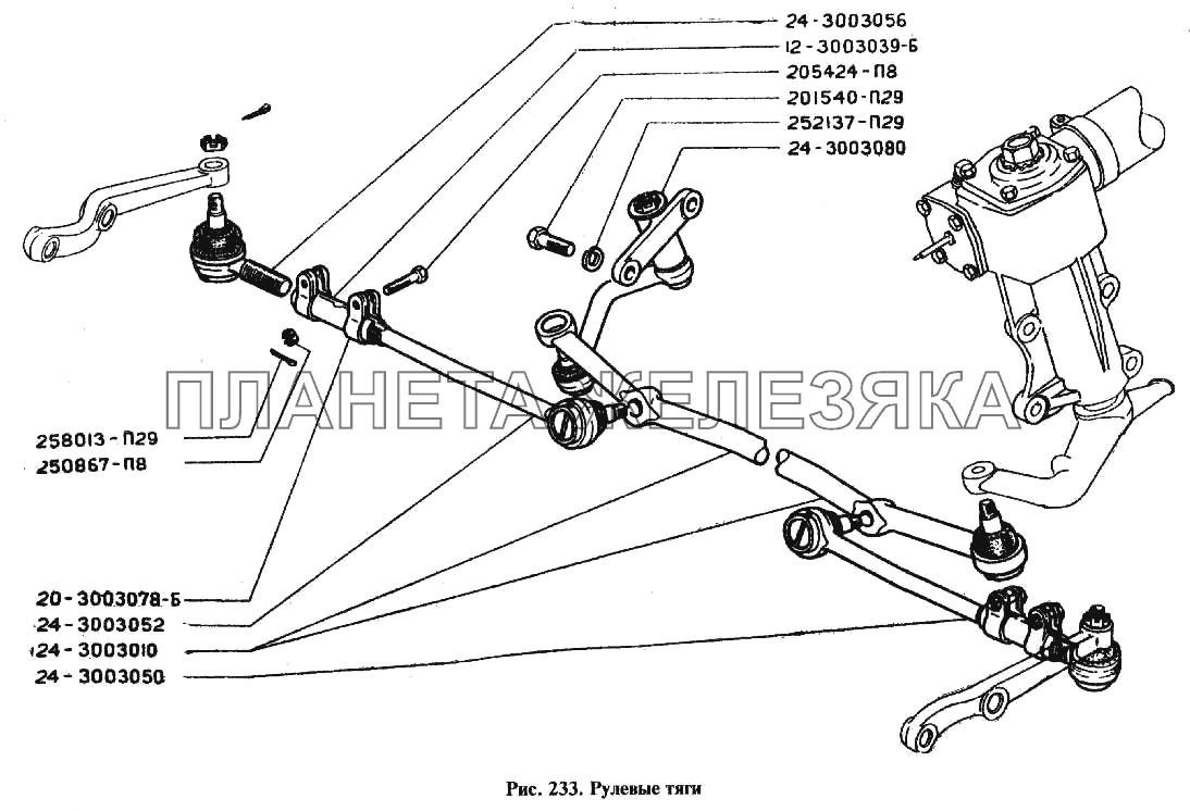 Рулевые тяги ГАЗ-24